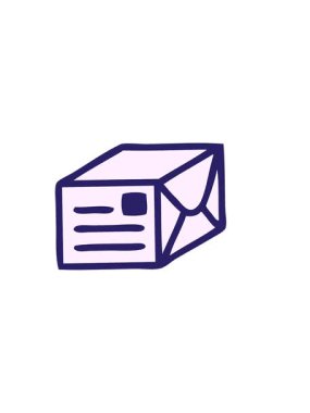 Şirin kağıt paketinin yatay titreşimli animasyonu