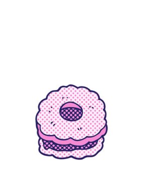 Kalk ve karikatür animasyonu karalama pijama bisküvisi