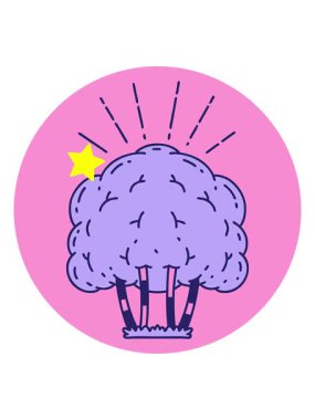 Parlayan yıldızlar bir dövme ağacının simgesinin canlandırılmasını etkiler.