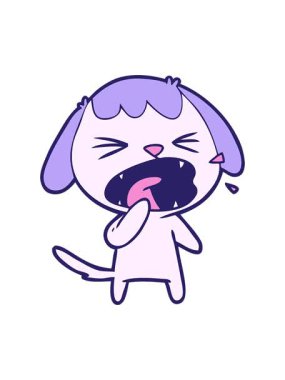 karikatür köpek havlamasının animasyonunu durdurup salla