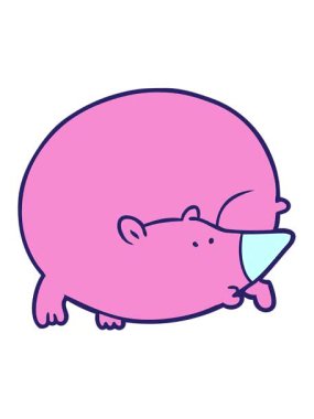 Neon çizgi film oyuncak ayısının titreşimli hareketi