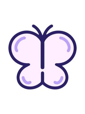 Basit ama sevimli kelebeğin dönen hareket animasyonu