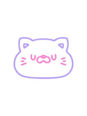 Kedi suratlı şirin bir çizgi karalamanın hareketli animasyonu