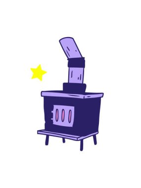 Parıldayan yıldızlar, bir ev fırınının çizgi film karalamalarının animasyonunu etkiler.