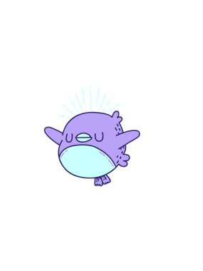 Geleneksel dövme stili kanat çırpan Robin 'in çiziminin yatay titreşimli animasyonu