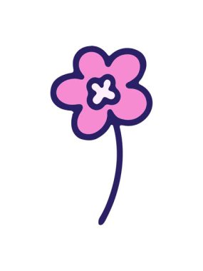 tatlı bir çiçeğin çiziminin animasyonunu durdur ve duraklat