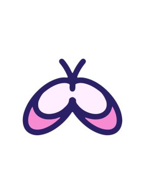 Basit parlak kelebeğin hareketli animasyonu