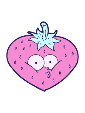 Çilek dizaynının titreşimli animasyonu