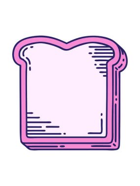 Dövmenin hareketli animasyonu geleneksel bir ekmek dilimi şeklinde.