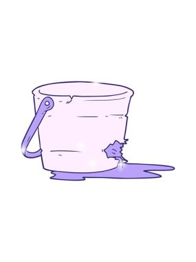 Kırık kova çizgi filminin parıltı efekti