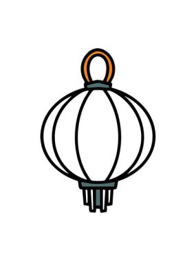 neon ışığı animasyonu kağıt fener geleneksel Japon zanaatı