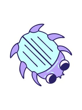 el çizimi karikatür böceğinin hareketli animasyonu