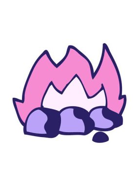 el çizimi çizgi film yanan kömürlerin animasyonunu bob ve duraklat