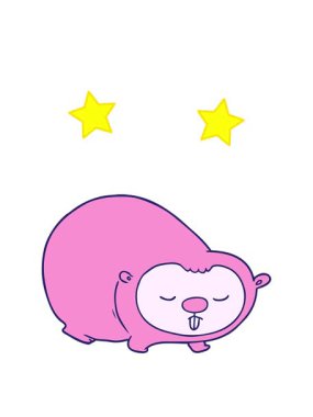 dönen yıldızların çizgi film animasyonları