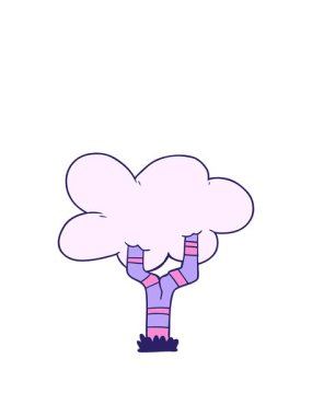 Çizgi film ağacının animasyonunu büyütüyor