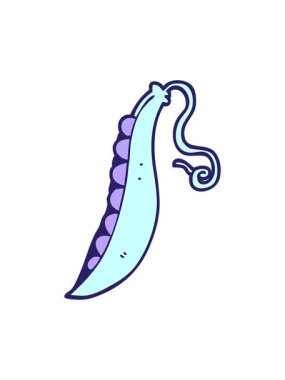 Bezelye karikatürünün kabuktaki basınçlı canlandırması