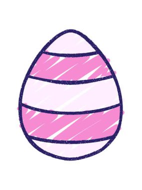 Paskalya Yumurta Tebeşiri Çiziminin ışık efekti canlandırması