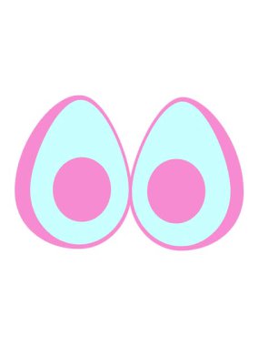 avokado illüstrasyonunun titreşimli hareket animasyonu