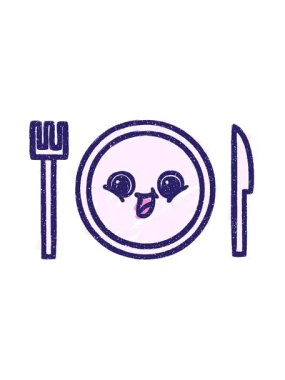 Akşam Yemeği Set Tebeşir Çiziminin canlandırmasını bob ve duraklat