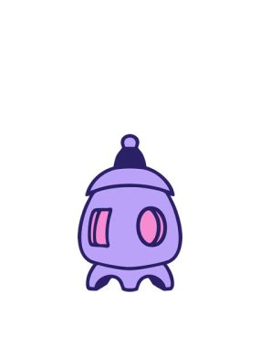 Japon geleneksel türbesinin hareketli animasyonu içeriden aydınlatılıyor.