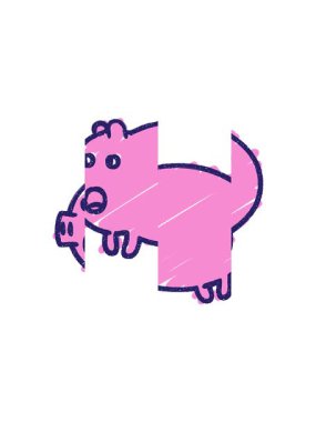 Domuz Tebeşiri Çiziminin bölünmüş hareket animasyonu