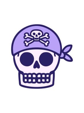 Bir korsan kafatasının dövme stili görüntüsünü salla ve duraklat