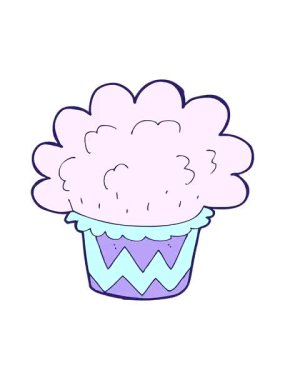 Fincanlı kek çizgi filminin titreyen hareketi.