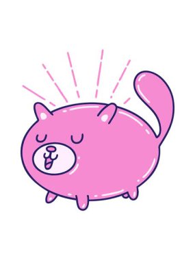 Gülümseyen kedi dövmesinin hareketli animasyonu