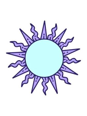 Titrek hareketli klasik dövmeli güneş görüntüsü.