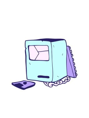 Kırık eski bilgisayarın çizgi film animasyonunun yanıp sönen radyal çizgileri