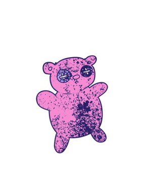 Yanıp sönen radyal çizgiler eski oyuncak ayı çizgi filminin animasyonu