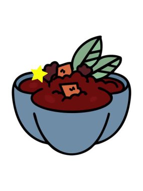 Parlayan yıldızlar geleneksel sıcak Brezilya feijoada güvecinin animasyonunu etkiler.