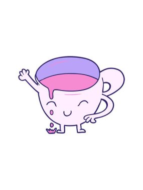 Dikkatle dinleyin, dökülen çay fincanının animasyonu.