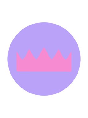 Bir tacın ikonik dövme şeklindeki imajının dönen hareketli animasyonu