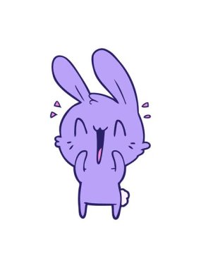 Tatlı tavşan karalamalarının hareketli animasyonları.