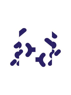 Utanç içindeki yüz çiziminin bölünmüş hareket animasyonu