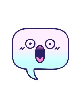 Konuşma baloncuğunun gölgelendirilmiş gradyan çizgi filminin dönen hareketi