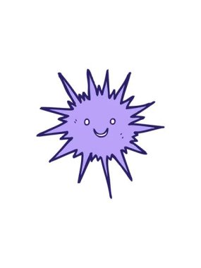 karikatür deniz kestanesinin animasyonunu renklendir