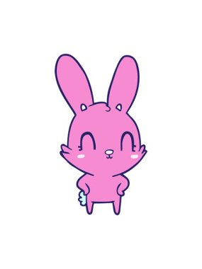 bir tavşanın karalama çizgi filminin hareketli animasyonu