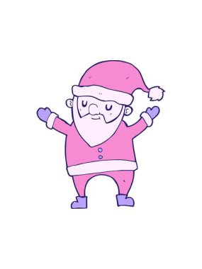 Dans eden Noel Baba çizgi filminin basınçlı animasyonu