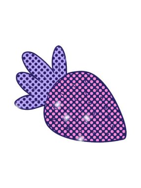 Çilek karikatür görüntüsünün simli etkisi