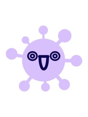 Neşeli virüsün neon ışık efektleri