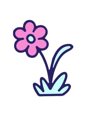 Eğlenceli çiçek tasarımının hareketli animasyonu