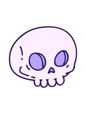 Ürkütücü bir cadılar bayramı kafatasının titreyen animasyonu