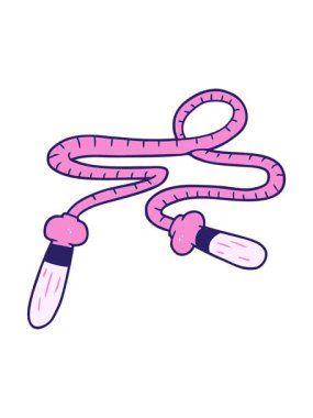 karikatür atlama halatının basınçlı animasyonu