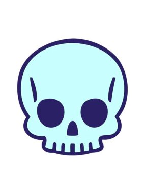 Kafatası karikatürünün efekt canlandırması