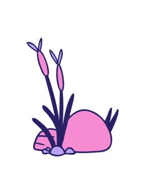 Elle çizilmiş karikatür taş ve çakıl karalamalarının basınçlı animasyonu