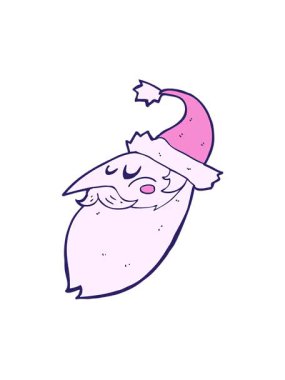 Karikatür Noel Baba yüzünün titreşimli hareketi