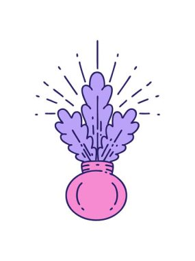 Geleneksel dövmeli ev bitkisinin sallanan animasyonu