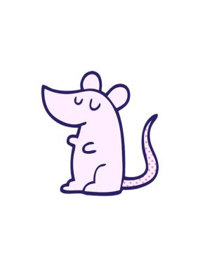 Çizgi roman tarzı çizgi film faresinin yıldız patlaması etkisi animasyonu